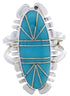 Sterling Silver Turquoise Southwestern Jewelry Ring Size 5-1/4 TX28423