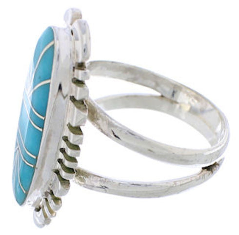 Sterling Silver Turquoise Southwestern Jewelry Ring Size 5-1/4 TX28423