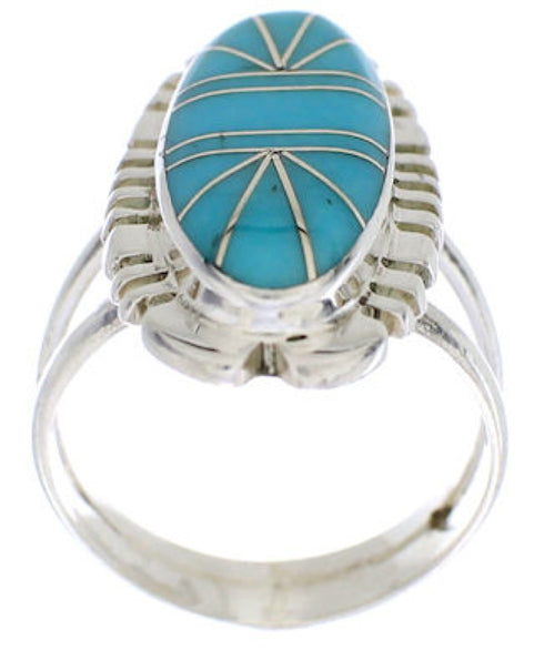 Sterling Silver Turquoise Southwestern Jewelry Ring Size 5-1/4 TX28423