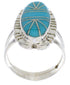 Sterling Silver Turquoise Southwestern Jewelry Ring Size 5-1/4 TX28423