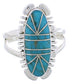 Sterling Silver Turquoise Southwest Ring Jewelry Size 8-3/4 TX28466