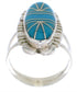 Turquoise Sterling Silver Jewelry Southwestern Ring Size 5-1/4 TX28482