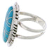 Sterling Silver Turquoise Southwest Inlay Ring Size 4-1/2 TX28500