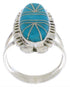 Sterling Silver Turquoise Southwest Inlay Ring Size 4-1/2 TX28500