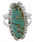 Southwestern Sterling Silver Turquoise Ring Jewelry Size 6-1/4 TX28520