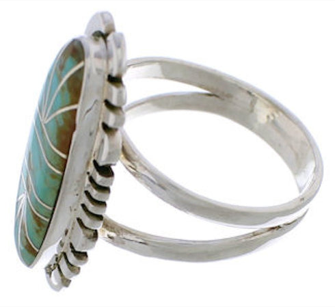 Southwestern Sterling Silver Turquoise Ring Jewelry Size 6-1/4 TX28520