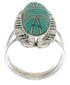Southwest Jewelry Sterling Silver Turquoise Ring Size 5-1/2 TX28522