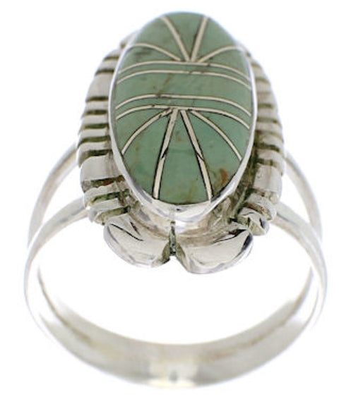 Southwest Sterling Silver Turquoise Ring Size 5-3/4 TX28525