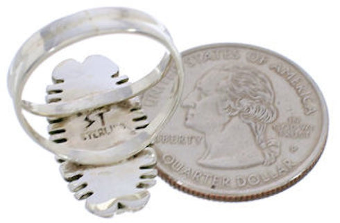 Southwest Sterling Silver Turquoise Jewelry Ring Size 7-3/4 TX28532