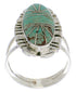 Sterling Silver Turquoise Inlay Jewelry Ring Size 5-1/4 TX28536