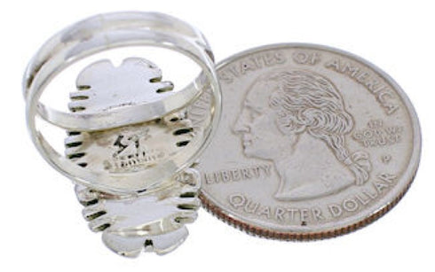 Sterling Silver Turquoise Inlay Jewelry Ring Size 5-1/4 TX28536