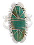 Southwest Sterling Silver Turquoise Inlay Ring Size 5-1/4 TX28582