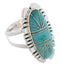 Southwestern Sterling Silver Turquoise Jewelry Ring Size 8-1/4 TX28628