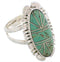 Southwestern Silver Turquoise Inlay Jewelry Ring Size 6-3/4 TX28630