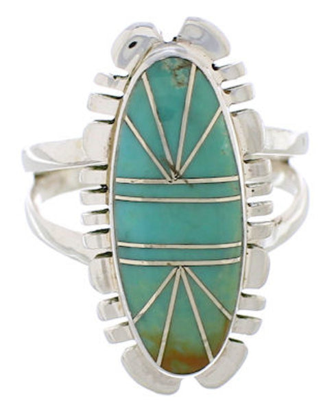 Sterling Silver Turquoise Southwest Jewelry Ring Size 5-1/4 TX28644