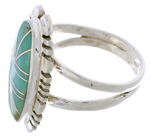 Sterling Silver Turquoise Southwest Jewelry Ring Size 5-1/4 TX28644