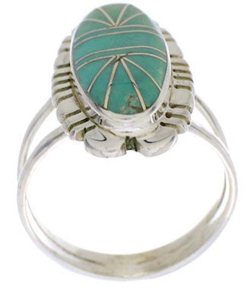 Sterling Silver Turquoise Southwest Jewelry Ring Size 5-1/4 TX28644