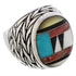 Multicolor Sterling Silver Southwest Ring Size 8-1/2 EX50804