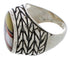 Multicolor Inlay Genuine Sterling Silver Ring Size 7-3/4 EX50805