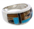 Sterling Silver Multicolor Southwest Ring Size 6-3/4 EX50841