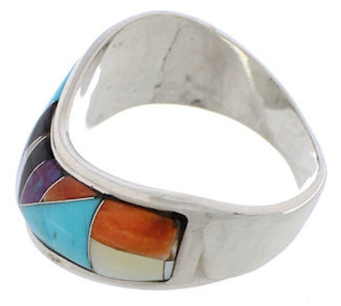 Multicolor Southwest Sterling Silver Ring Size 8-1/2 EX50848