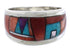 Southwestern Multicolor Sterling Silver Ring Size 8-1/4 EX50890