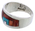Southwestern Multicolor Sterling Silver Ring Size 8-1/4 EX50890