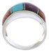 Southwest Sterling Silver And Multicolor Ring Size 6-3/4 EX50905