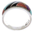 Sterling Silver Multicolor Inlay Southwest Ring Size 6-1/4 EX50936