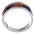Southwest Sterling Silver Multicolor Ring Size 6-1/4 EX50960