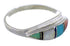 Silver Multicolor Jewelry Southwest Ring Size 8-3/4 MX23035