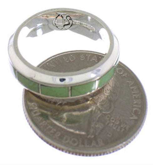 Southwestern Authentic Sterling Silver Turquoise Ring Size 6 TX40074