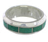 Silver Turquoise Inlay Ring Size 4-3/4 TX40085