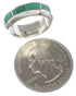 Silver Turquoise Inlay Ring Size 4-3/4 TX40085