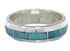 Turquoise Inlay And Sterling Silver Southwest Ring Size 4-3/4 TX40108