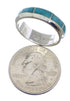 Turquoise Inlay And Sterling Silver Southwest Ring Size 4-3/4 TX40108