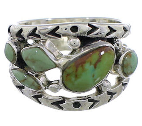 Turquoise And Sterling Silver Jewelry Ring Size 4-3/4 TX40175