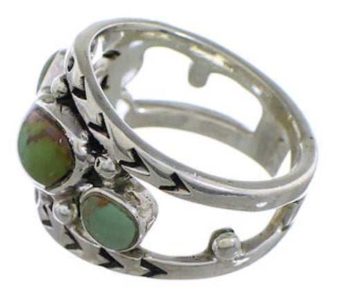 Turquoise And Sterling Silver Jewelry Ring Size 4-3/4 TX40175