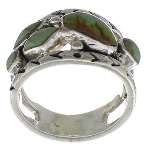 Turquoise And Sterling Silver Jewelry Ring Size 4-3/4 TX40175