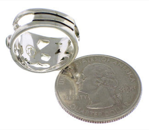 Turquoise And Sterling Silver Jewelry Ring Size 4-3/4 TX40175