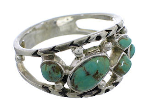 Sterling Silver Turquoise Jewelry Ring Size 8-3/4 TX40181