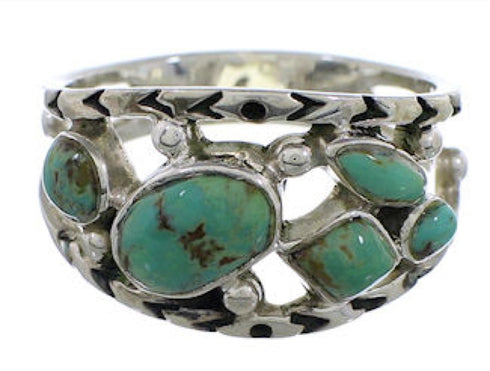 Sterling Silver Turquoise Jewelry Ring Size 8-3/4 TX40181