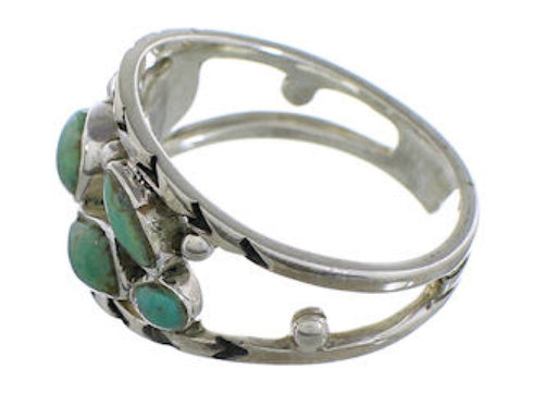 Sterling Silver Turquoise Jewelry Ring Size 8-3/4 TX40181
