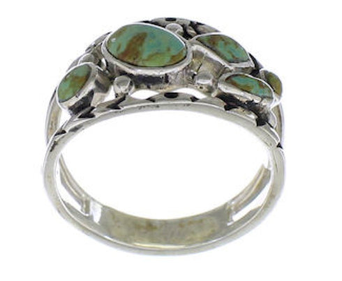Sterling Silver Turquoise Jewelry Ring Size 8-3/4 TX40181