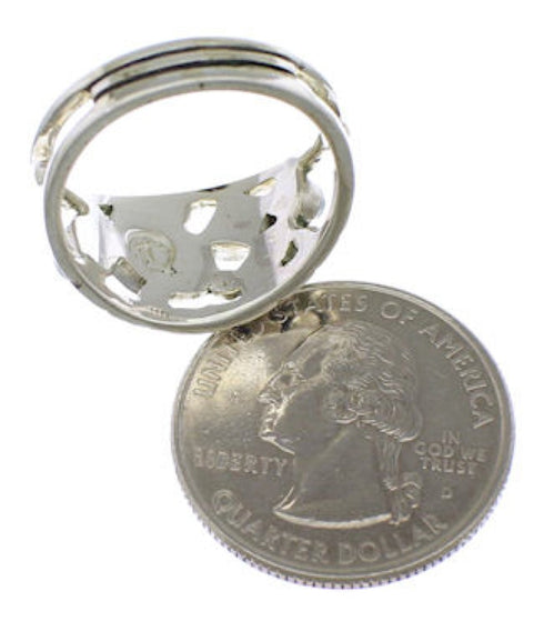 Sterling Silver Turquoise Jewelry Ring Size 8-3/4 TX40181