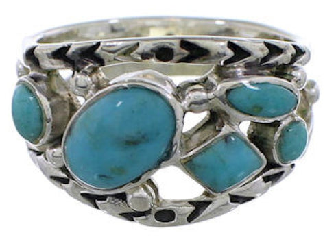 Turquoise Authentic Sterling Silver Southwest Ring Size 6-1/2 TX40187