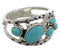 Southwestern Turquoise Sterling Silver Ring Size 8-3/4 TX40197