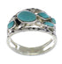 Southwest Turquoise Genuine Sterling Silver Ring Size 4-3/4 TX40200