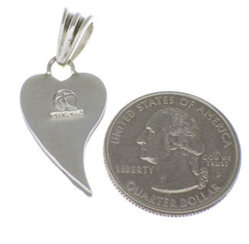 Multicolor Inlay Southwest Sterling Silver Heart Pendant PX28800