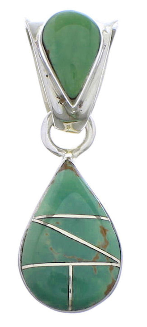 Sterling Silver Tear Drop Turquoise Pendant PX28856